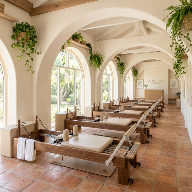 Interior luminoso del estudio Kore Pilates